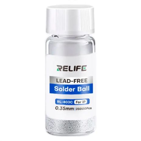 Кульки BGA RELIFE RL-403C для паяння мікросхем / 25000 шт. / 0.35 мм