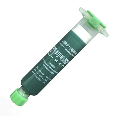 Ультрафіолетовий лак Amaoe M56-10CC маска для паяння, ремонту плат Green (24g)