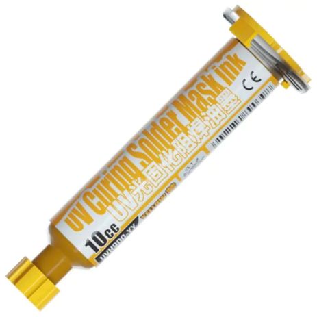 Ультрафиолетовый лак Mechanic UVH900-YY маска для пайки, ремонта плат / 10CC / желтый