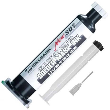 Ультрафиолетовый лак Mechanic SU7 маска для пайки, ремонта плат / 10CC / белый