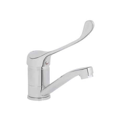 Змішувач для раковини ліктьовий Lidz Watt 002M з поворотним виливом (k40) LDWAT002MCRM34861 Chrome