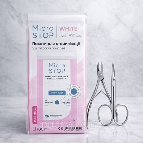 Крафт-пакети Microstop з індикатором 4 класу 100×200 мм, 100 шт ( рожеві )