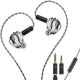 Навушники гібридні TRN Shell 4DD з 2-контактним знімним кабелем та змінними насадками (з мікрофоном)