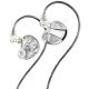 Навушники TRN V10 PRO 2DD+2BA з покращеною конструкцією змінного кабелю (сріблясті, без мікрофона)