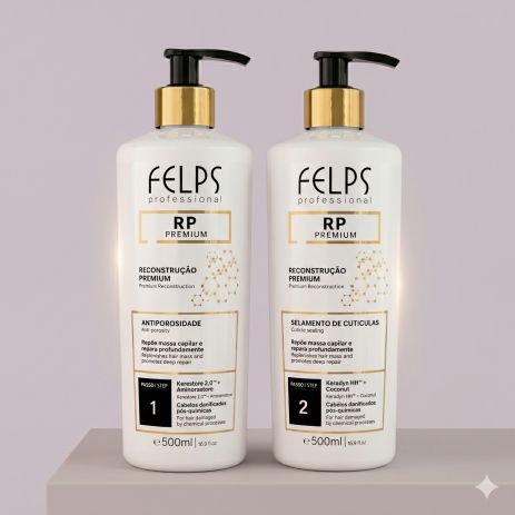 Набір Felps Tratamento Capilar Premium RP для холодної реконструкції волосся, 2х50 мл