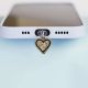 Пилозахисна заглушка Серце для телефону в Type-C Порт 3D-прикраса у вигляді кришталевого сердечка
