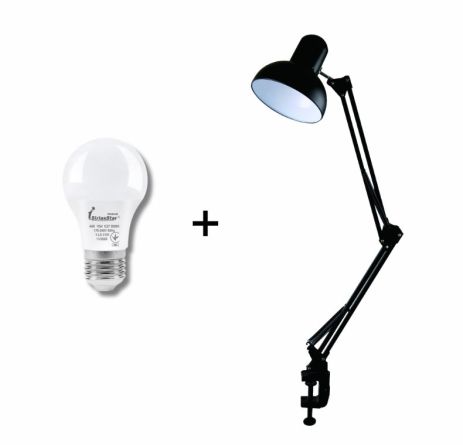 Настольная лампа VALESO SM-800, металл, чёрный, E27, 60W