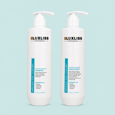 Набор Luxliss Argan Oil Luxury Intensive Moisture шампунь и кондиционер для увлажнения волос, 2x500 мл