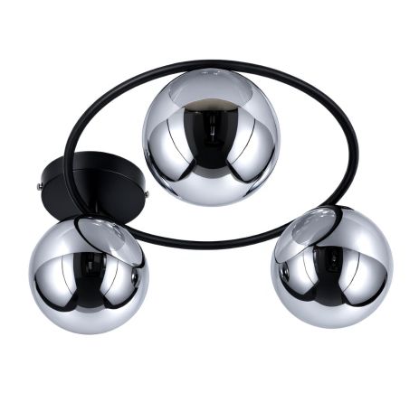 Настільна лампа VALESO 5176-3, метал + скло, чорний, E27, 60W