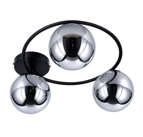 Настільна лампа VALESO 5176-3, метал + скло, чорний, E27, 60W