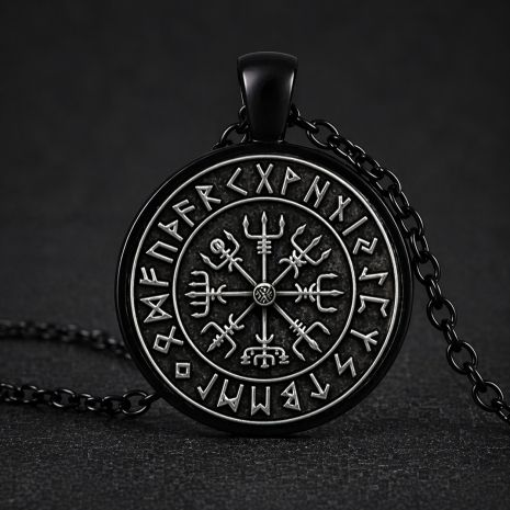 Кулон подвеска Вегвизир Рунический компас шлем ужаса амулет оберег Vegvisir
