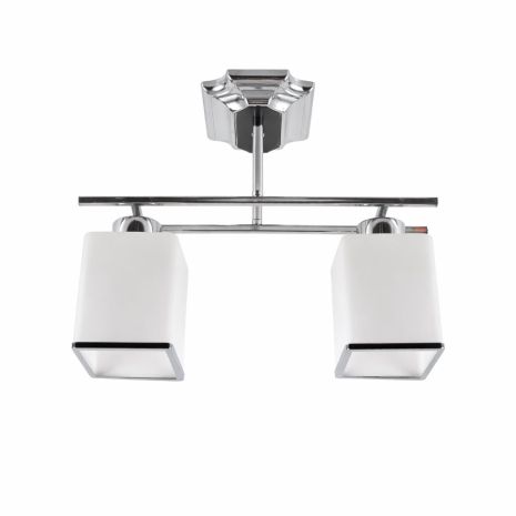 Стельова люстра VALESO LX9080-2, 2 плафони, метал + скло, хром, E27, 60W