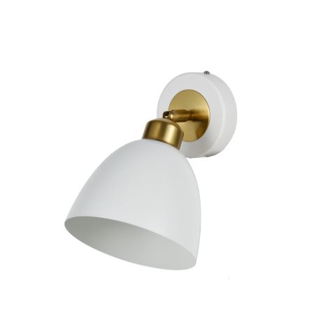 Бра настінне VALESO BD663-1, 1 плафон, метал, білий + мідь, E27, 60W