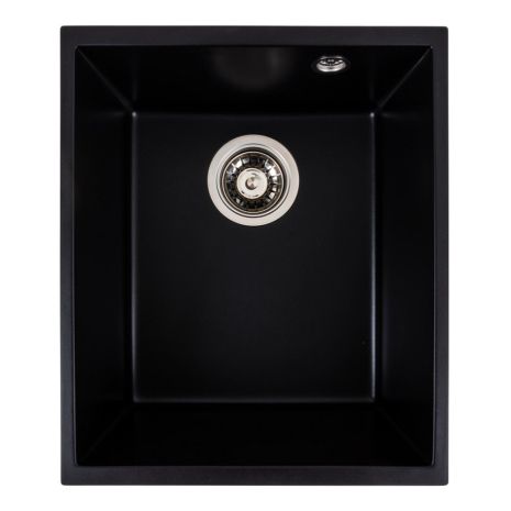 Гранітна кухонна мийка матова PLATINUM ROXY 3744 Чорна