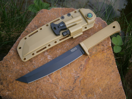 Ніж туристичний Cold Steel Recon Tanto 5196 чохол Secure-Ex кресало ліхтарик 29,5 см койот