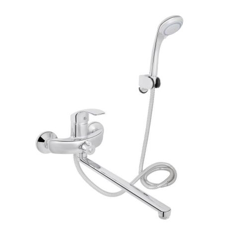 Змішувач для ванни Lidz Mars 005 з поворотним виливом та душовим гарнітуром, LDMAR005CRM34853 Chrome