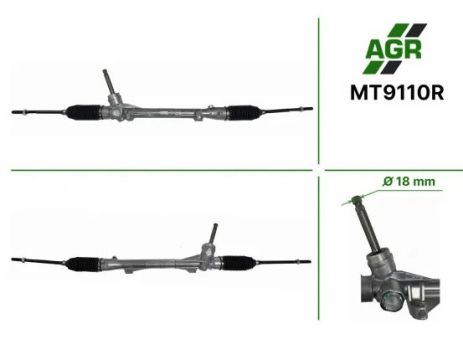 Рулевая рейка без УР, восст., OUTLANDER 2018- диаметр штока 18 мм, AGR (MT9110R)