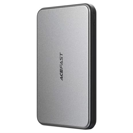 Повербанк Acefast M30 PD magnetic fast charging power bank with cable 5000mAh |2Type-C, 20W/3A, PD/QC| black