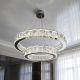 Люстра на два кольца с пультом Diasha 135W до 20 м² цвет Хром 585/800+500HR