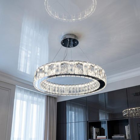 Люстра хрусталь на тросах Diasha 68W до 16 м² цвет Хром 585/600HR