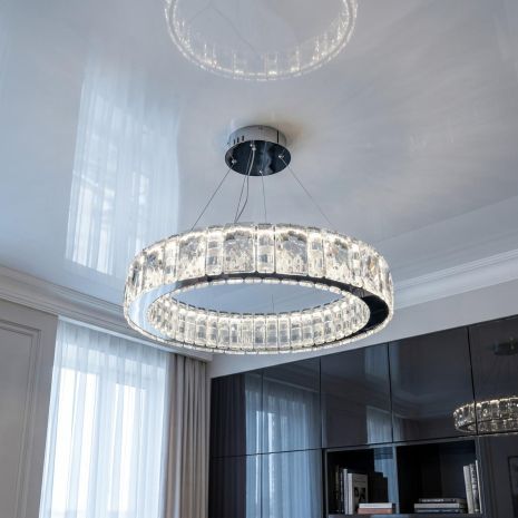 Люстра хрусталь на тросах Diasha 68W до 16 м² цвет Хром 585/600HR