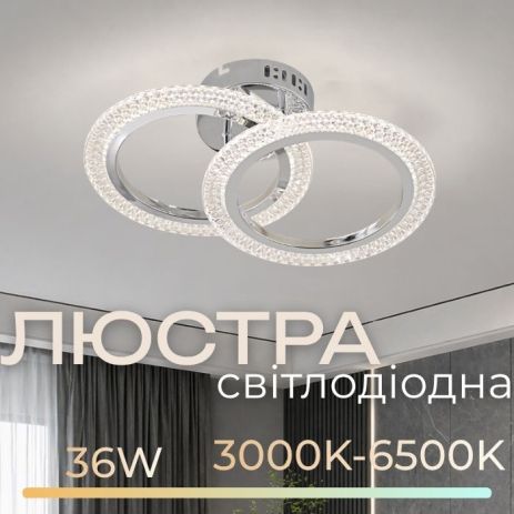 Світлодіодна люстра INTEREES IS C9081-2 CR