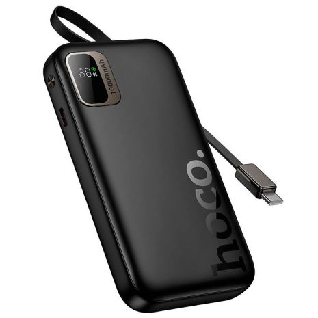 Повербанк HOCO Q51 Key PD Power bank with telescopic cable 10000mAh | 1Type-C, 20W/3A, PD/QC | black