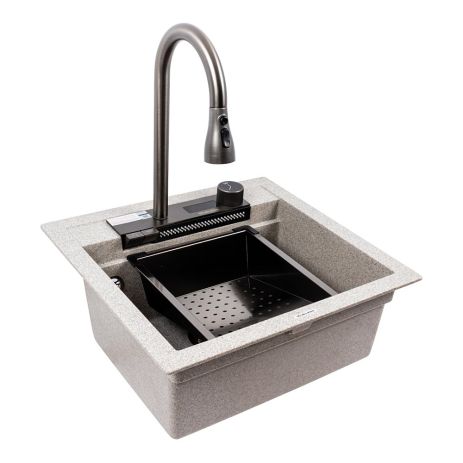 Гранітна мийка VALESO VIVA 5149 матова Сіра