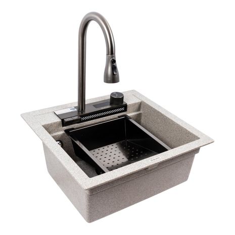 Гранітна мийка VALESO VIVA 5149 матова Сіра