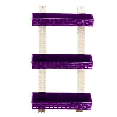 Полка 3-х ярусная прямая для ванной комнаты R-Plastic Ротанг 13300/violet