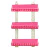 Полка 3-х ярусная прямая для ванной комнаты R-Plastic Ротанг 13300/pink