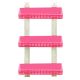 Полка 3-х ярусная прямая для ванной комнаты R-Plastic Ротанг 13300/pink