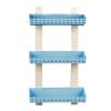 Полка 3-ярусная прямая для ванной комнаты R-Plastic Ротанг 13300/blue