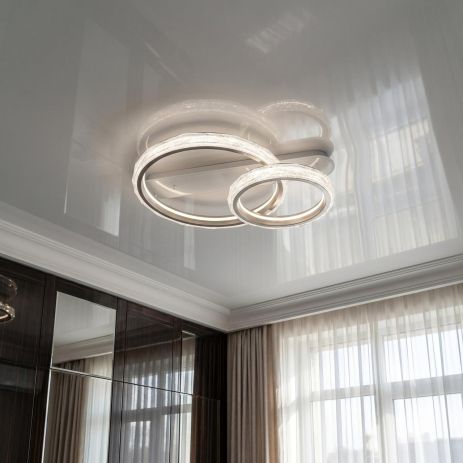 Люстра кольца на планке Diasha 90W до 20 м² цвет Золото MX3528/600+400CG