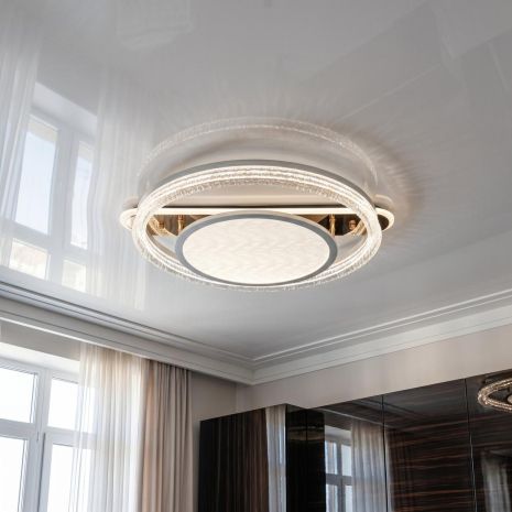 Современная люстра с пультом Diasha 100W до 20 м² цвет 8819/600+400