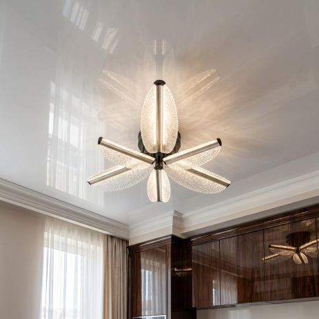 Стильная люстра в стиле Хайтек Diasha 65W до 16 м² цвет Золото Шампань 2407/3+3CG