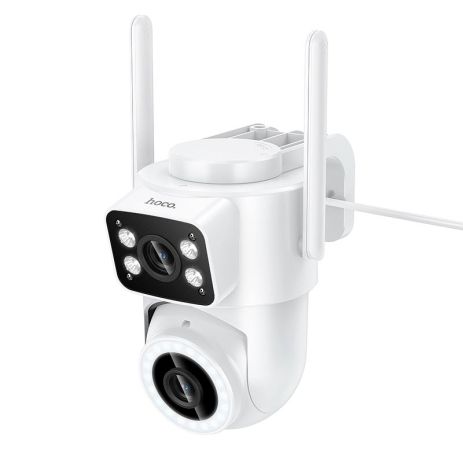 Камера видеонаблюдения HOCO D9 outdoor PTZ HD camera |Full HD 2MP, WiFi 2.4G, IP65| white