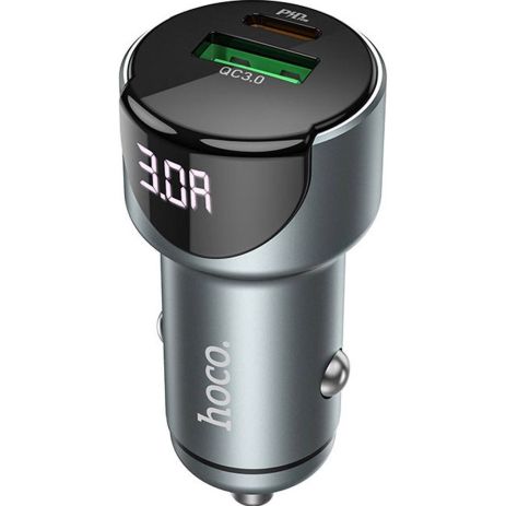 Авто Зарядное Устройство Hoco Z42 PD20W+QC 3.0 Серый
