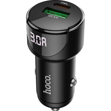 Автомобільний зарядний пристрій Hoco Z42 PD20W+QC 3.0 Black