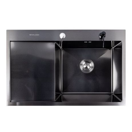 Мийка кухонна VALESO Handmade CM 78×50 R DÉCOR, PVD чорна, нержавіюча сталь