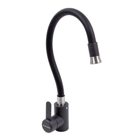 Змішувач кухонний VALESO KT 90, гнучкий, карбон