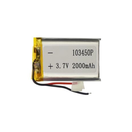 Аккумулятор 103450P универсальный с контроллером, 10 х 34 х 50 мм (2000 mAh)/ для MP5, видеокамер, GPS, Bluetooth колонок