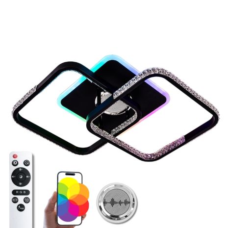 Люстра стельова світлодіодна з музичною колонкою та RGB підсвіткою для спальні та дитячої VALESO YZD1272