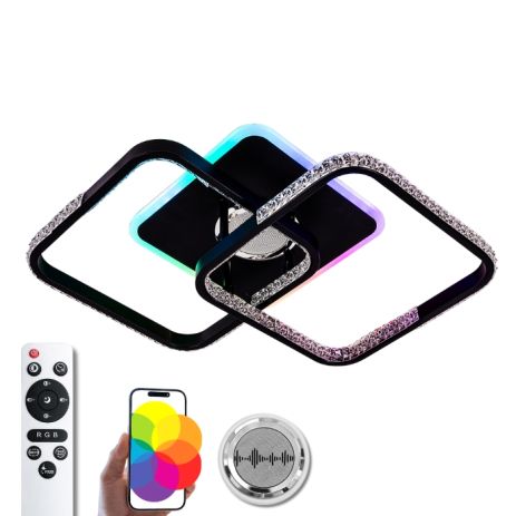 Люстра стельова світлодіодна з музичною колонкою та RGB підсвіткою для спальні та дитячої VALESO YZD1272