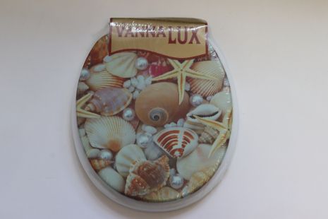 Крышка-сидение для унитаза мягкая Vanna Lux белая, Турция w504-7