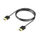 Кабель HDMI Slim /2K 144Hz (4K 60Hz) /Тонкий(3.2mm), 2m(200cm) Black