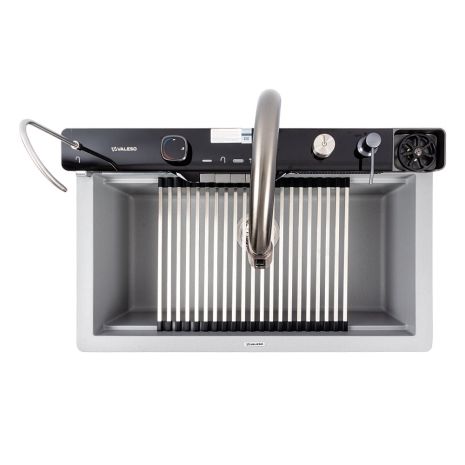 Гранітна мийка VALESO 7546 EVANORA, матова, сірий металік