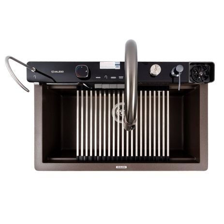 Гранитная мойка VALESO 7546 EVANORA, матовая, темная скала