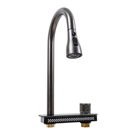 Комплект змішувачів під мийку водоспад Platinum FC-WF2, PVD чорний