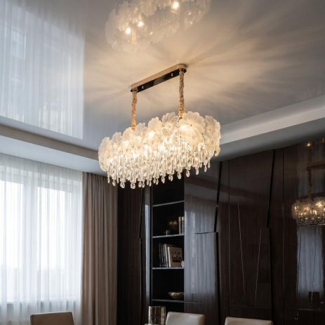 Сучасна лед люстра Artlight 116W до 20 м² колір Золото 7068-800x350AGD